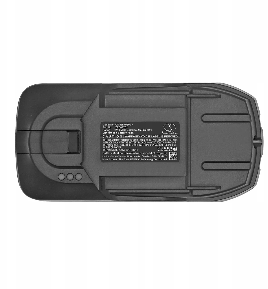 Cameron Sino Baterijos akumuliatorius, skirtas Tefal Rowenta X-force Zr009701 Zr009705 Rs-2230002342 / Cs-rth980vh (SB12343)