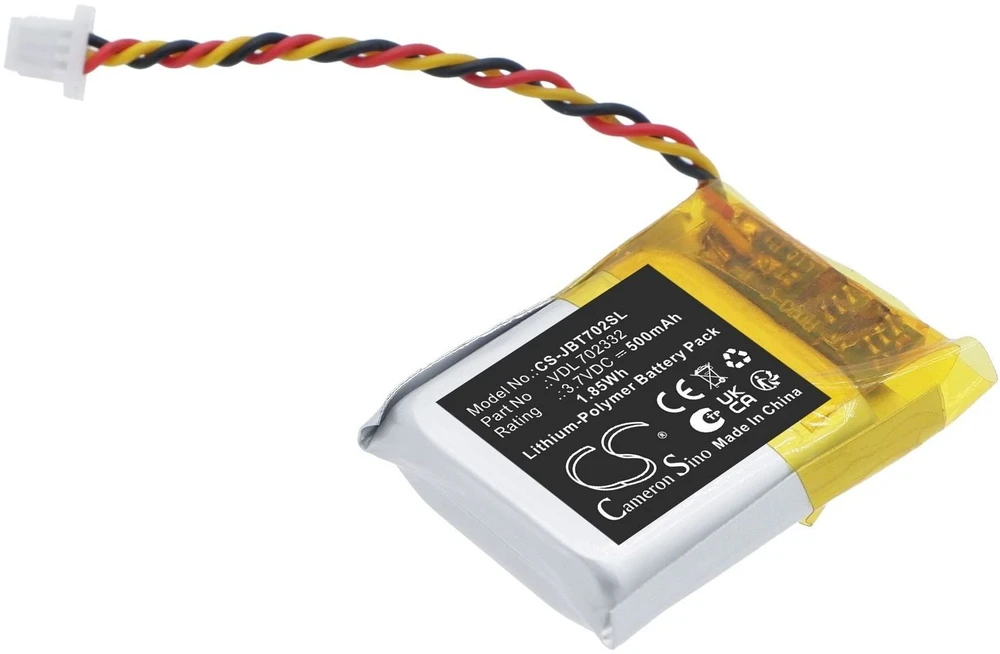 Cameron Sino Baterija (akumuliatorius) tipas Vdl 702332, skirta Jbl Tune 720 BT 720bt ausinėms, 500mah / Cs-jbt702sl (SB12342)
