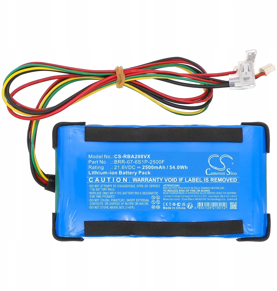 Cameron Sino Akumuliatorius Baterija Tipas Brr-07-6s1p-2500f Skirta Roborock A20 Air A20 Flexi Lite / Cs-rba200vx