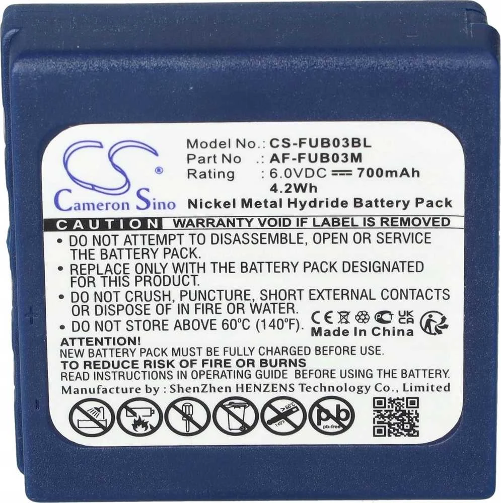 Akumuliatorius Cameron Sino Technology baterija HBC Radiomatic Fub03A 6V 700mAh BA203060, BA222060, KH68305500, FUA030
