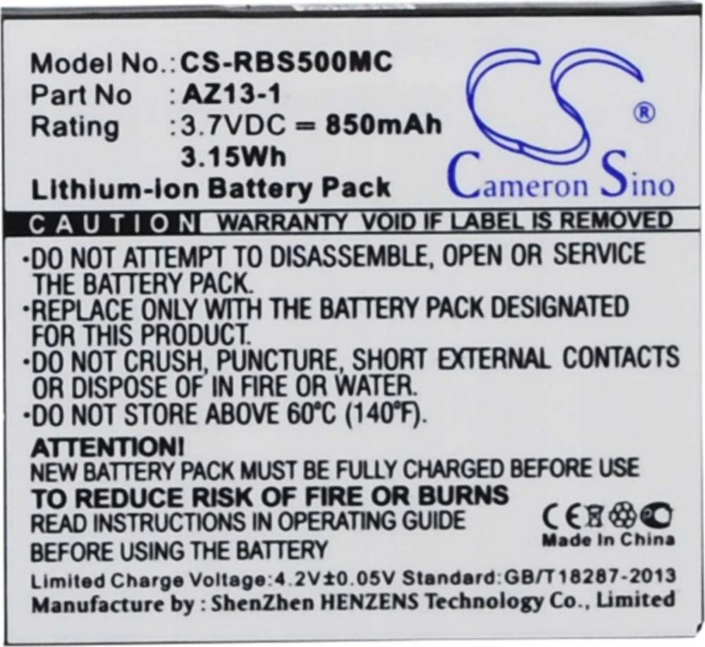 Cameron Sino Akumuliatorius Baterija Az13-1 Skirta Yi Xiaoyi / Cs-rbs500mc