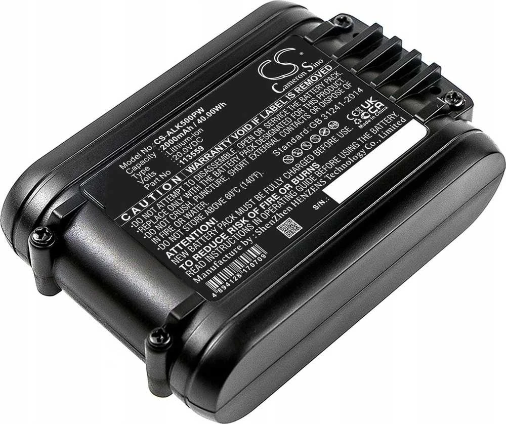 Cameron Sino baterijos įkraunamos vejapjovės akumuliatoriaus tipas Al-ko B50 113559 Easy Flex B50 / Cs-alk500pw