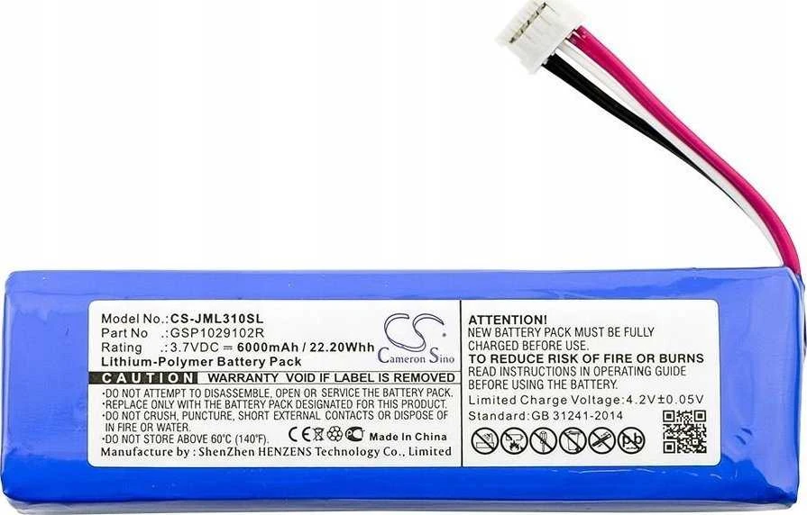 Laikiklis Cameron Sino Akumuliatorius Bateria Typu Gsp1029102r / P763098 Do Jbl Charge 2 / 2+ / 2 Plus / 3 2015 / Cs-jml310sl