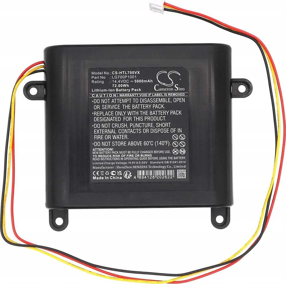 Cameron Sino Akumuliatorius Baterija tipas LG700P1001, skirta Robotui HOBOT Legee 7 Legee D7 5000mAh / CS-HTL700VX