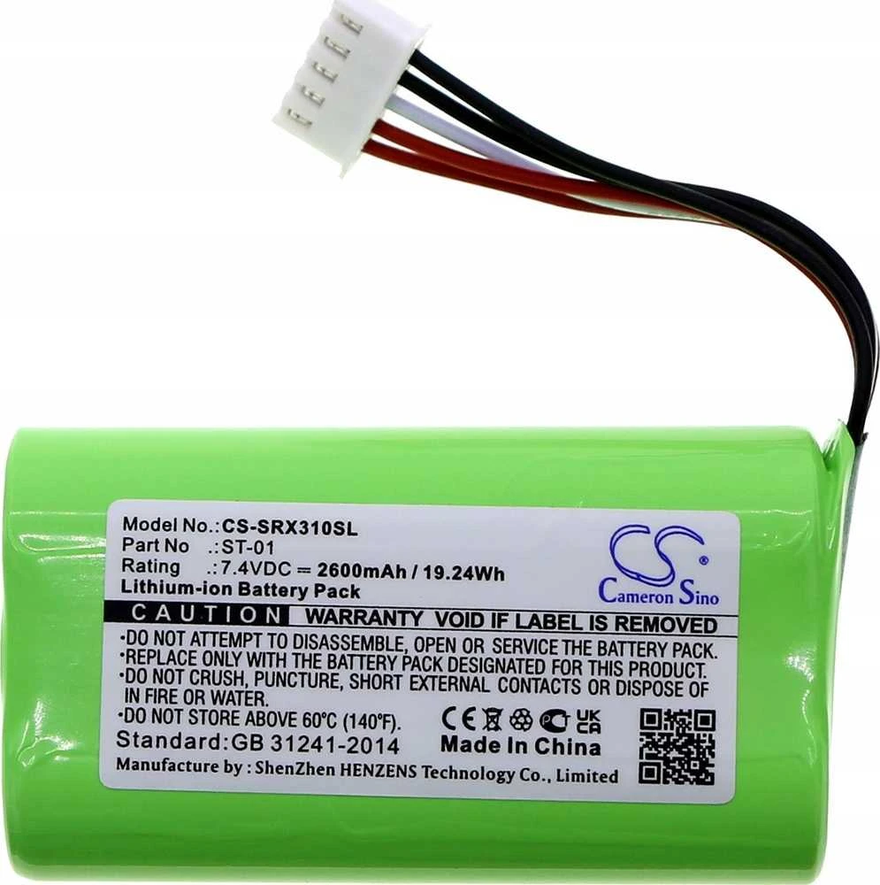 Cameron Sino Baterijos tipas St-01 St01, skirtas „Sony“ garsiakalbiams Srs-x3 Srs-xb2 Srs-xb20 / Cs-srx310sl