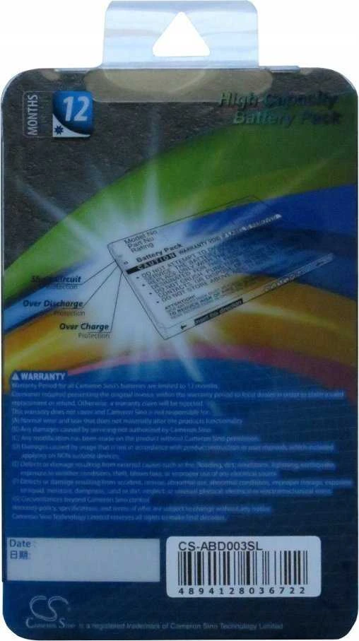 „Cameron Sino“ įkraunama baterija S11gtsf01a, skirta el. knygų skaitytuvui „Amazon Kindle Iii 3 Wifi 3g“ / Cs-abd003sl