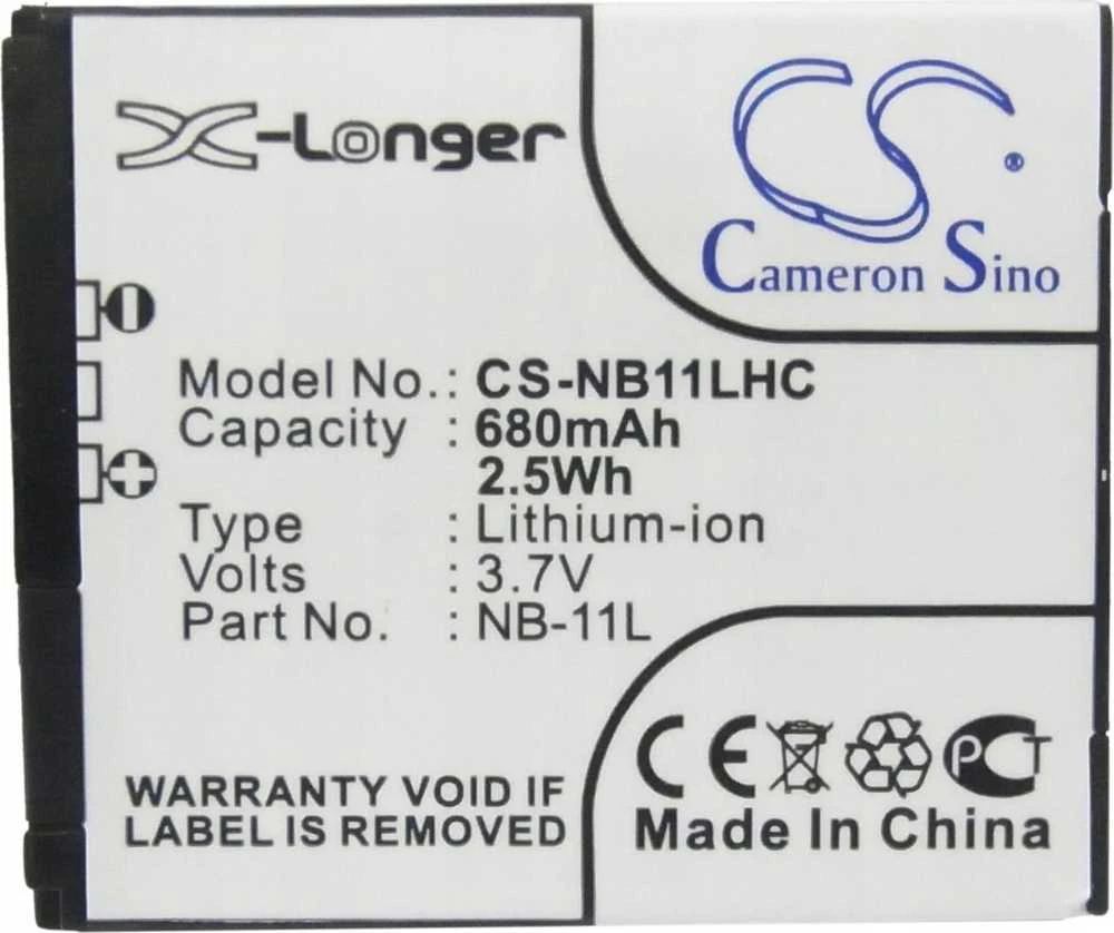 Cameron Sino Įkraunamos baterijos tipas Nb-11l / Nb-11lh / Nb11l, skirtas Canon / Cs-nb11lhc