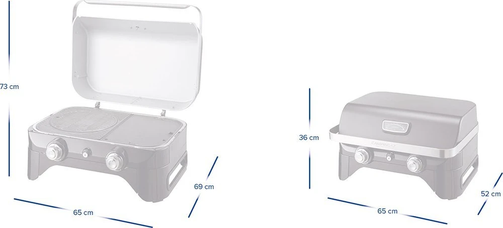 Campingaz Attitude 2100 LX Grilis sodos dujos 5 kW 58 cm x 36 cm