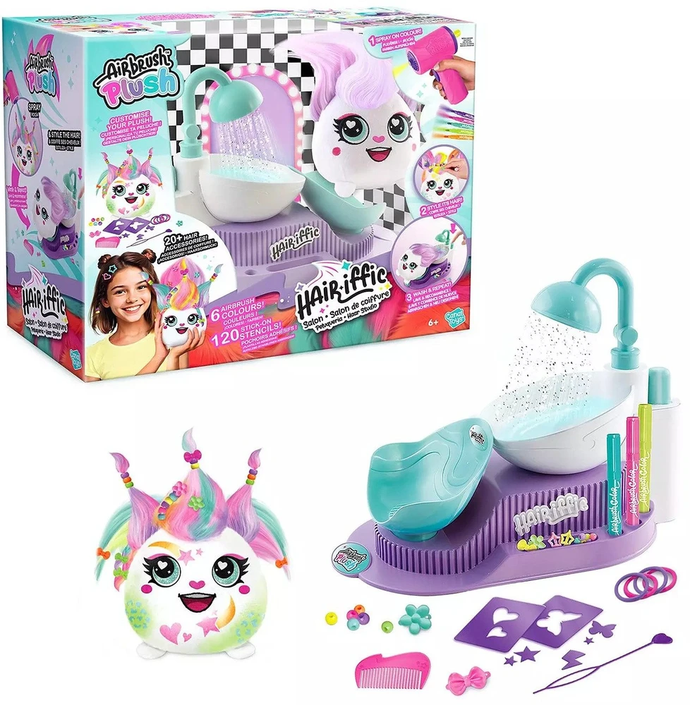 Pliušinis žaislas su plaukų dažymo rinkiniu Canal Toys Airbrush Plush Hair'iffic