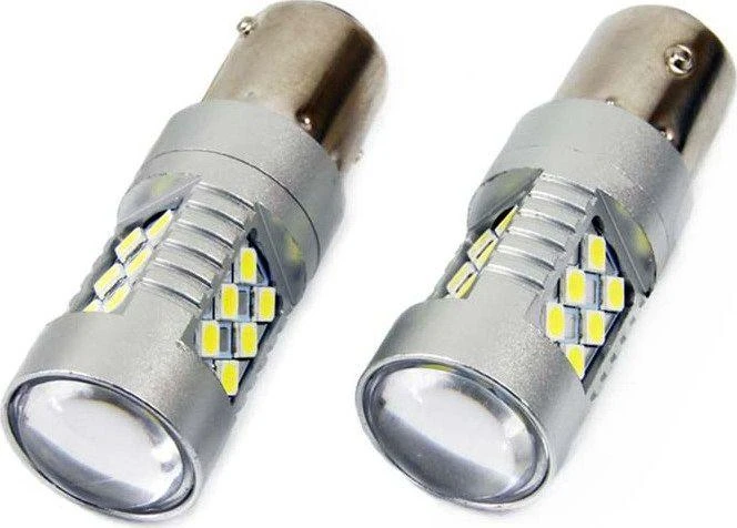 Amio LED lemputė P21W CANBUS Baltos 12V-24V I Atbulinės eigos 2vnt.