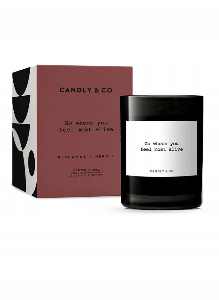 Candly&Co Sojų vaško žvakė stiklinėje CANDLY&CO, Go Where You Feel Most, kvapas No.5, 250g