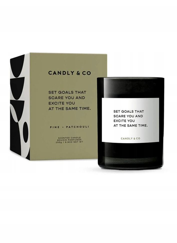 Candly&Co Sojų žvakė stikle CANDLY&CO, Set Goals That Scare You, kvapas No.4, 250g