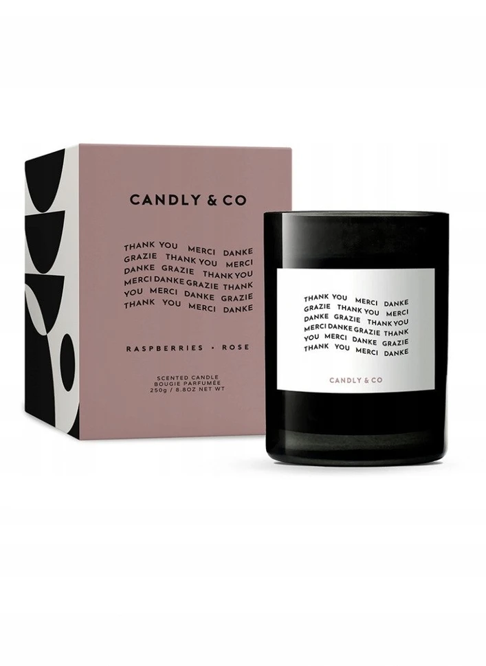 Candly&Co Sojų kvapioji žvakė stiklinėje CANDLY&CO, Dziękuję Dziękuję Dziękuję, kvapas No.7, 250g