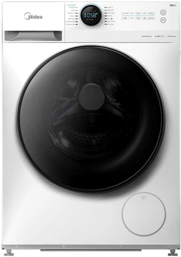 Midea | Skalbimo mašina with Dryer | MF200D80WB/W-HR | Front loading | Skalbimo talpa 8kg | 1400 RPM | Gylis 48 cm | Plotis 60 cm | Digital | Drying system | Drying capacity 6kg | Steam function | Baltas