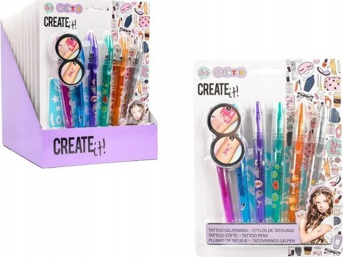 Create It Tatuiruotės rašiklis 6 vnt. KURTI IT Kolektyvinis darbas