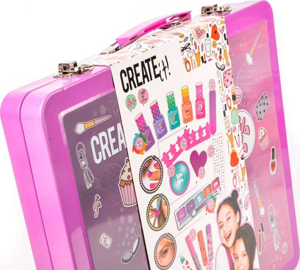 Create It Sukurk! Makiažo mega metalinis lagaminas 84138 kosmetikos rinkinys