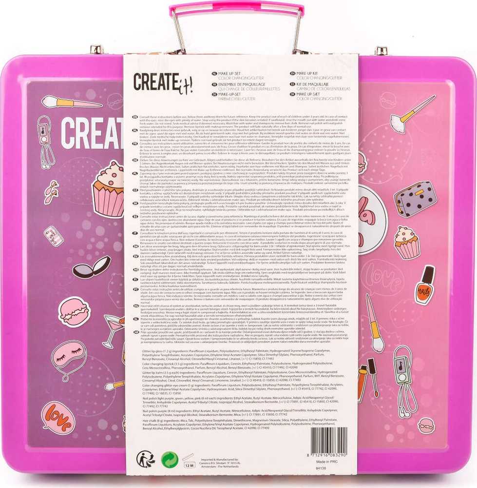 Create It Sukurk! Makiažo mega metalinis lagaminas 84138 kosmetikos rinkinys