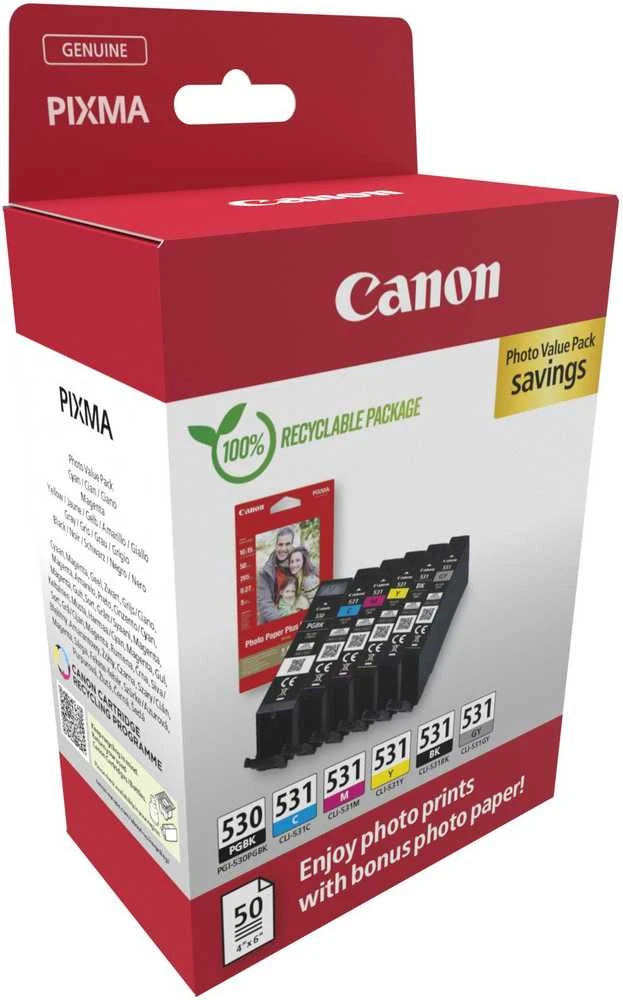 Canon PGI-530 / CLI-531 PGBK/C/M/Y/BK//GY PHOTO VALUE