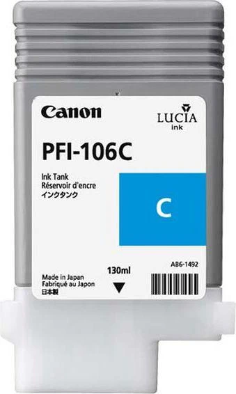 Canon PFI-106 C rašalo žydros spalvos