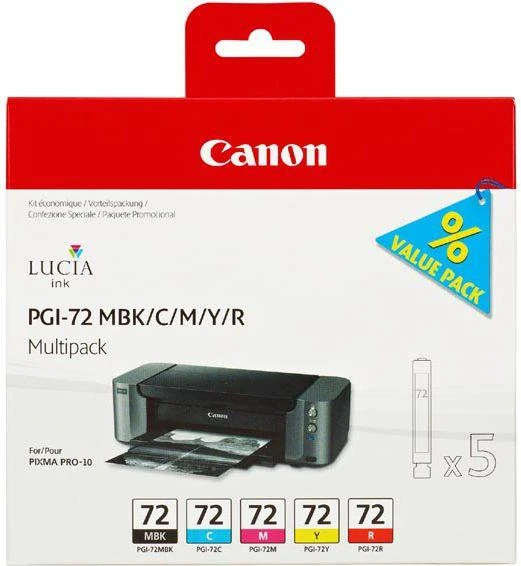 CANON PGI-72 MBK/C/M/Y/R Multi Pack, skirtas PIXMA-PRO 10