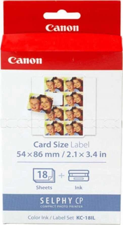 Canon KC-18IL Spalvotas Rašalas + Popieriaus rinkinys Mini lipdukai - 18 lapų