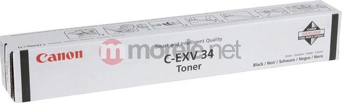 Dažomieji milteliai CANON C-EXV34Bk, Juoda