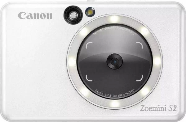 Canon Zoemini S2 mažų nuotraukų spausdintuvas ir fotoaparatas, Perlo baltumo