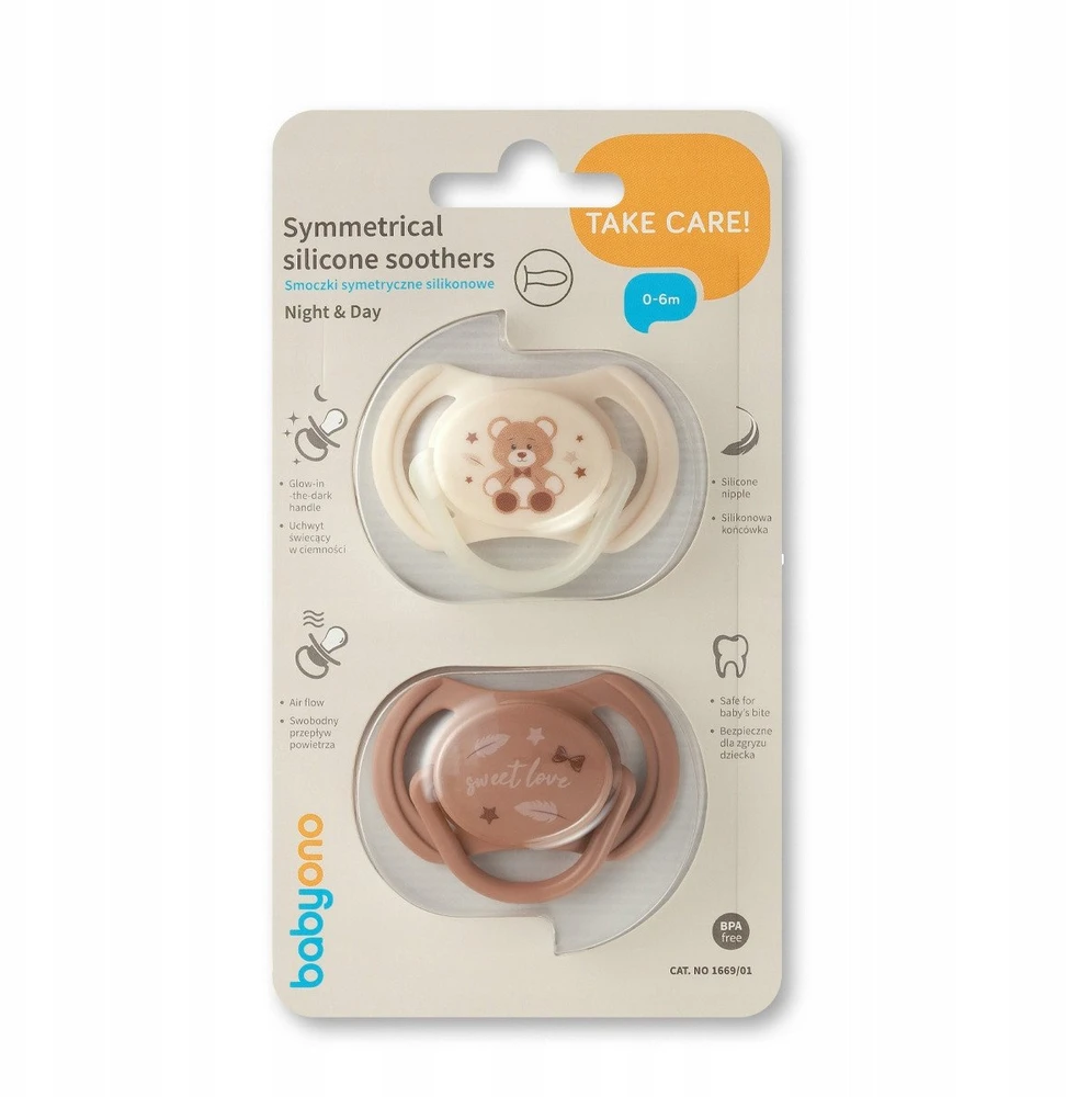 Canpol BabyOno čiulptukas silikoninis simetrinis 0-6m 1669/01