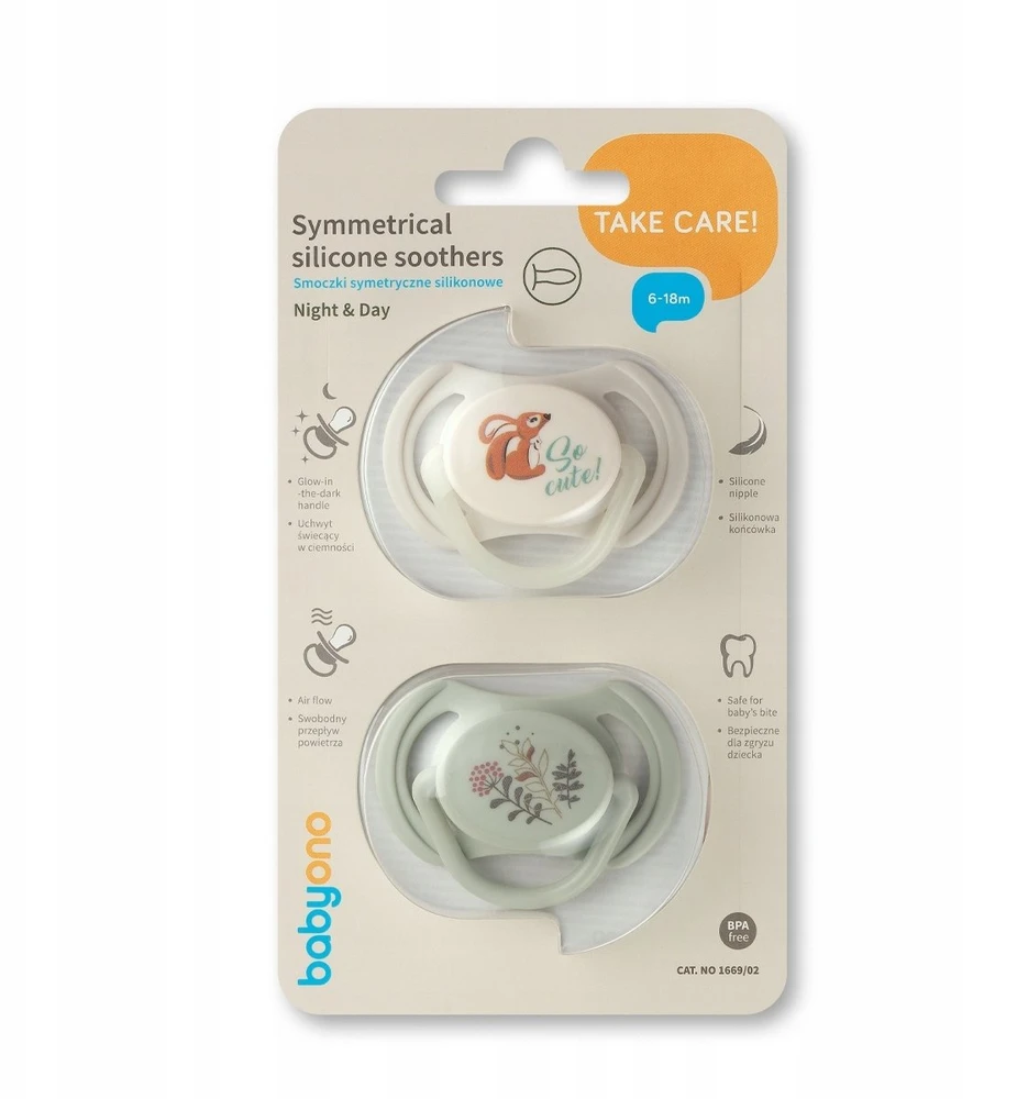 Canpol Babyono čiulptukas silikoninis simetrinis 6-18m 1669/02