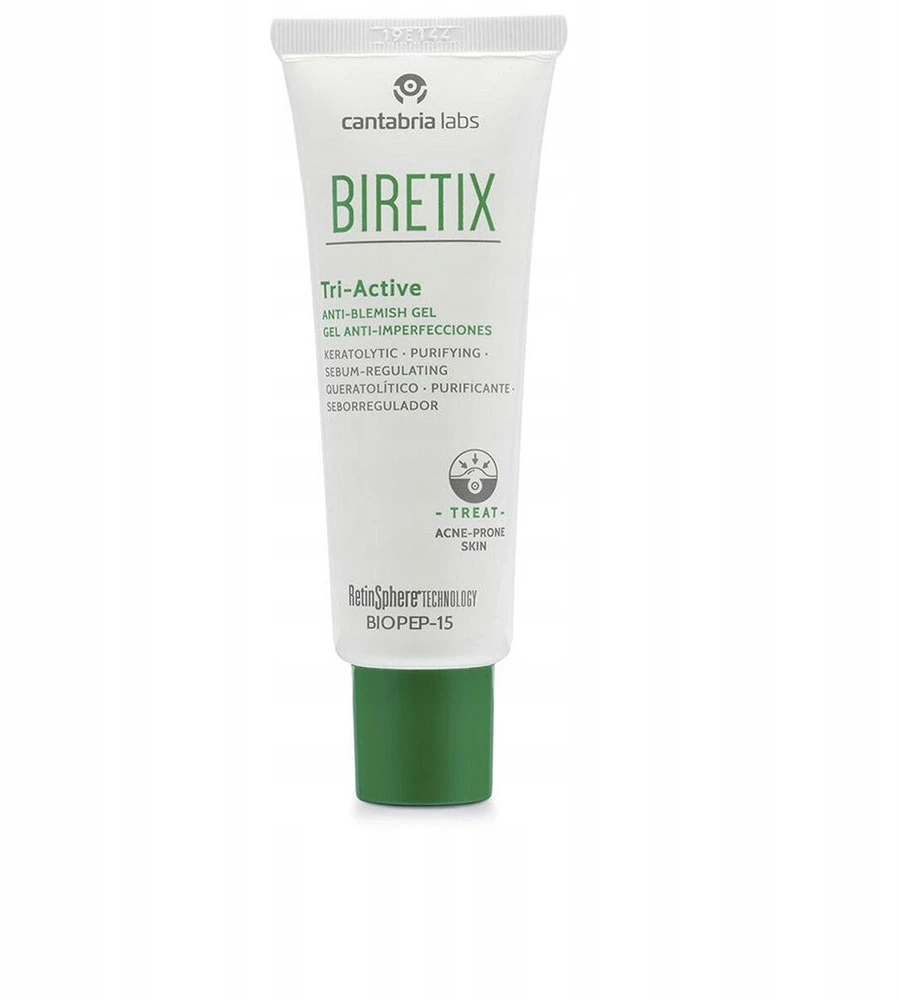 Cantabria Labs Endocare Biretix Tri-Active Anti-Blemish Gel Gelis nuo spuogų 50ml