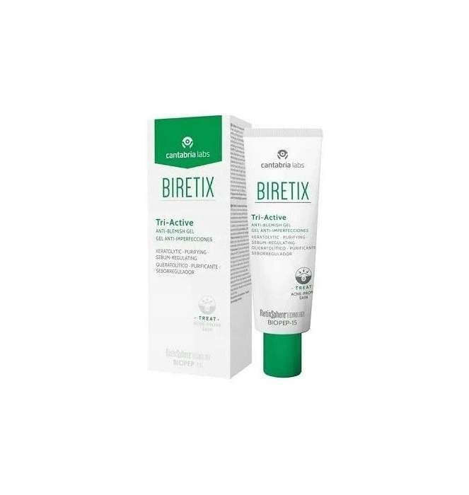 Cantabria Labs Endocare Biretix Tri-Active Anti-Blemish Gel Gelis nuo spuogų 50ml