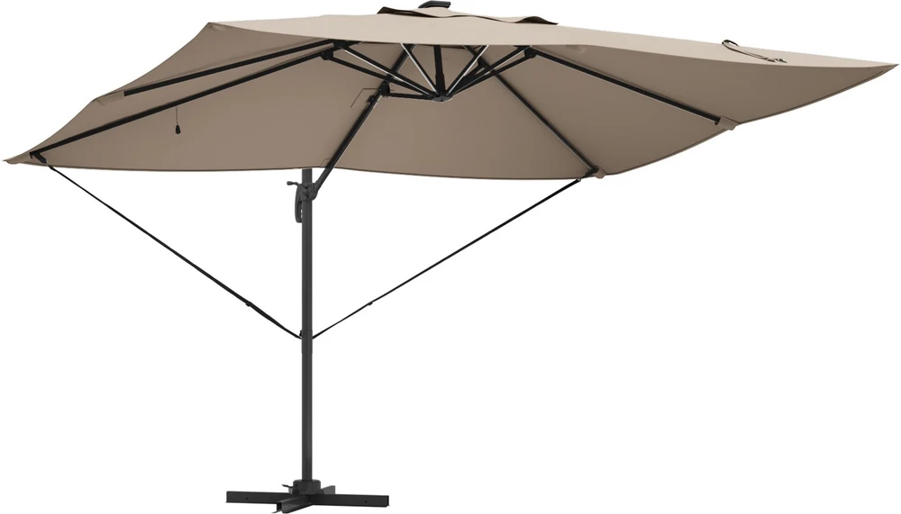 Skėtis nuo saulės 352 x 251 x 265 cm Poliesteris ir aliuminis