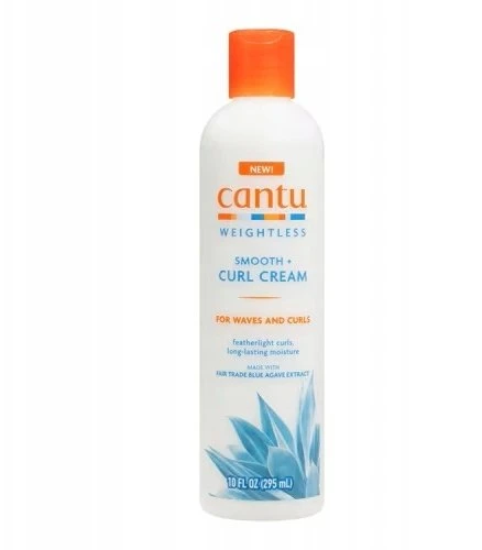 Cantu Weightless Smooth + Curl plaukų nenuplaunamas kreminis kondicionierius garbanoms formuoti, 295 ml