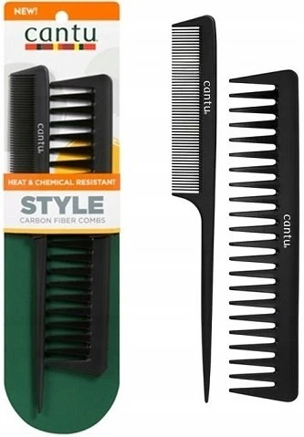Set Duo Cantu Cantu Styling Hair Plastic Šukos Juodas, 2 vnt.