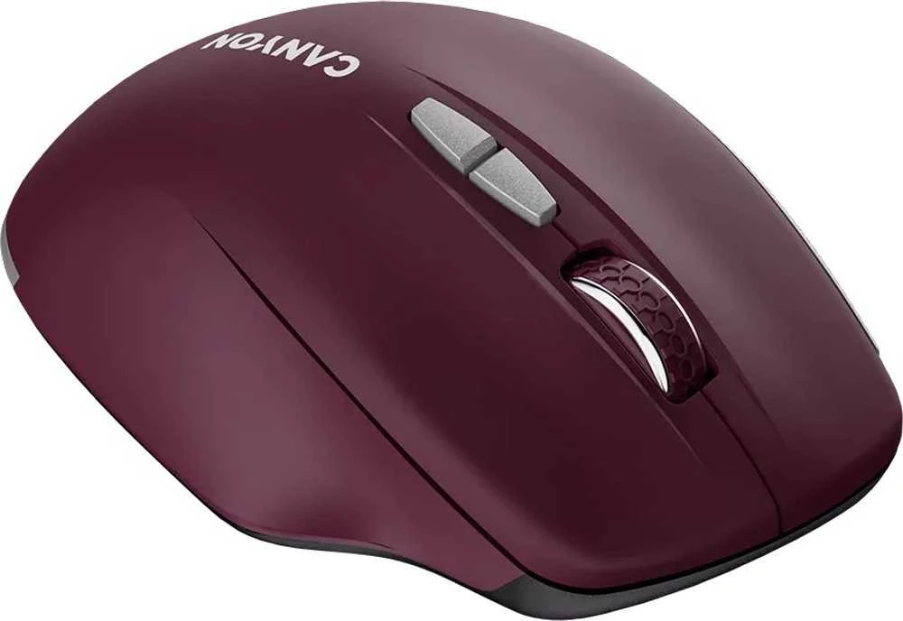 CANYON pelė MW-21 BlueLED 7 mygtukų belaidė bordo raudona