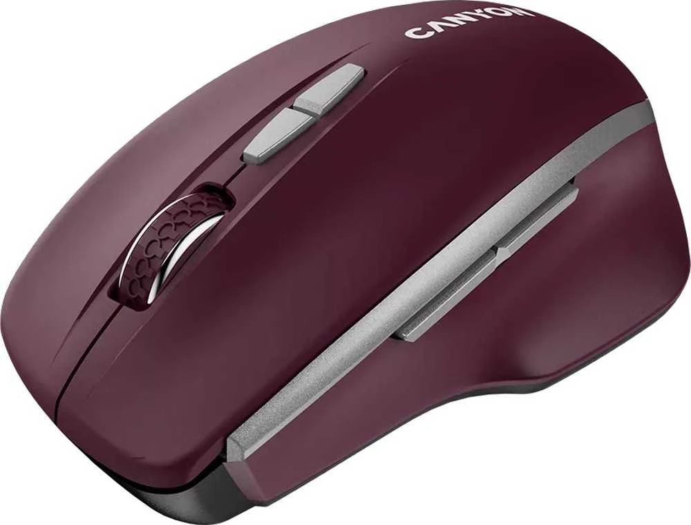 CANYON pelė MW-21 BlueLED 7 mygtukų belaidė bordo raudona