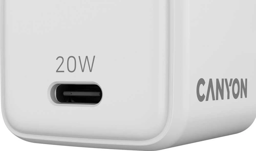 CANYON pakrovėjas CU20C GaN 20W 1xPD EU Baltas