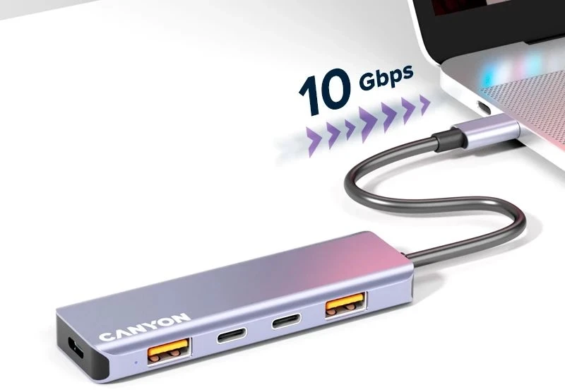 CANYON hub DS-18 5in1 USB-C Pilkas