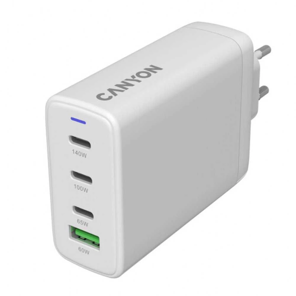 CANYON įkroviklis CU140ACC GaN 150W 3xPD 1xQC EU Baltas