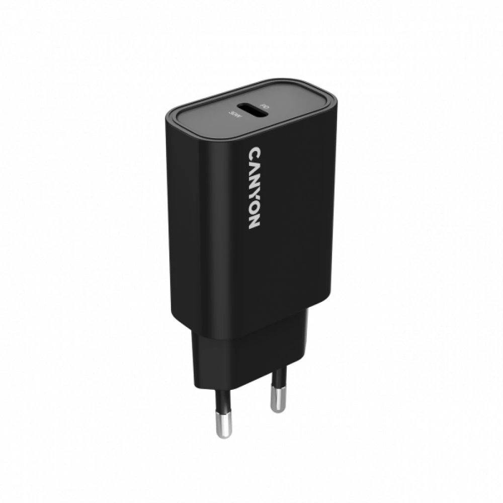 CANYON įkroviklis OnCharge 30CL, maksimali galia 30W, 1xPD, ES, juodas