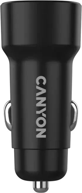 CANYON automobilinis įkroviklis OnDrive 24 24W 2xUSB-A Juodas