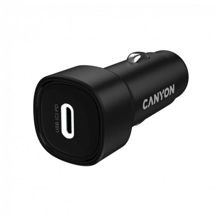 CANYON automobilio įkroviklis OnDrive 30 PD 30W USB-C Juodas