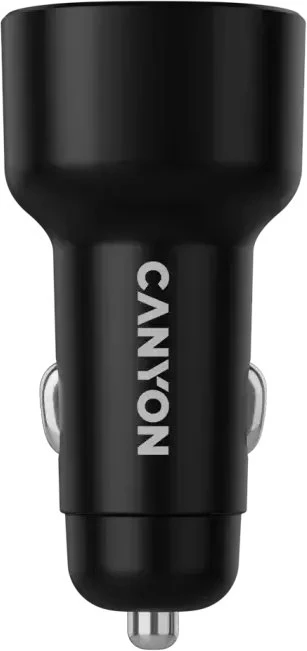 CANYON automobilinis įkroviklis OnDrive 60 PD 60W 2xUSB-C Juodas