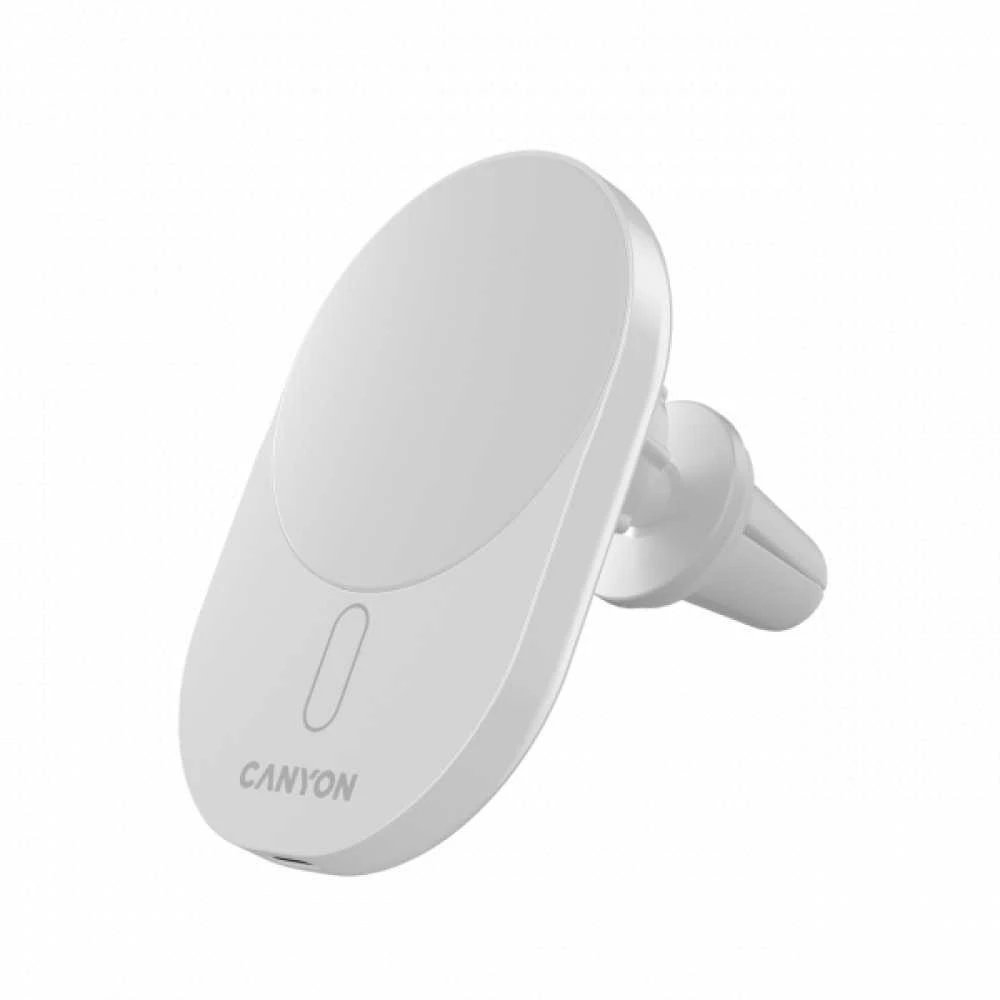 CANYON automobilinis įkroviklis OnGrip 105 15W Qi2 belaidis Baltas