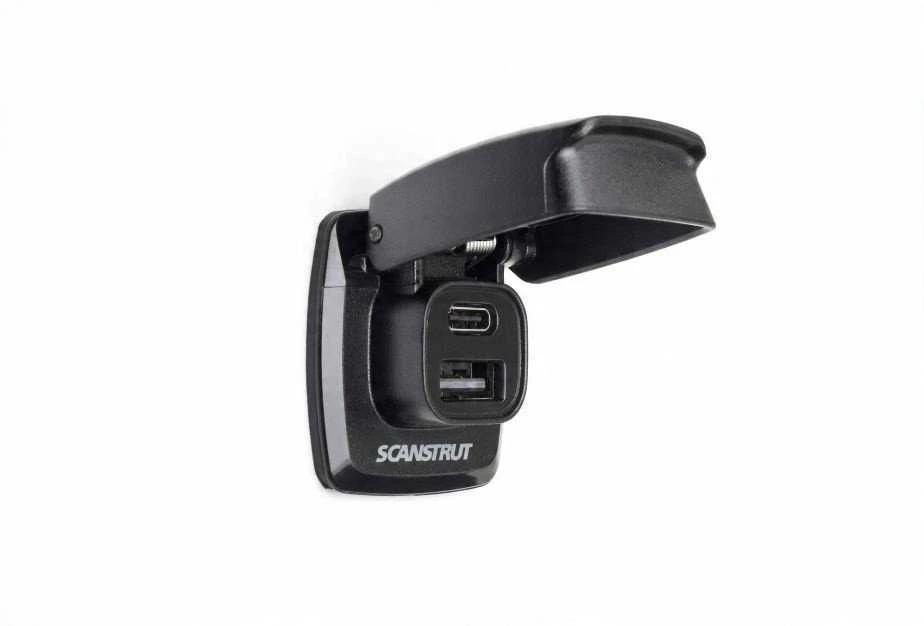 „Canyon Charger“ USB-A/C įkroviklis 36W 12/24V „Scanstrut SC-USB-F1“