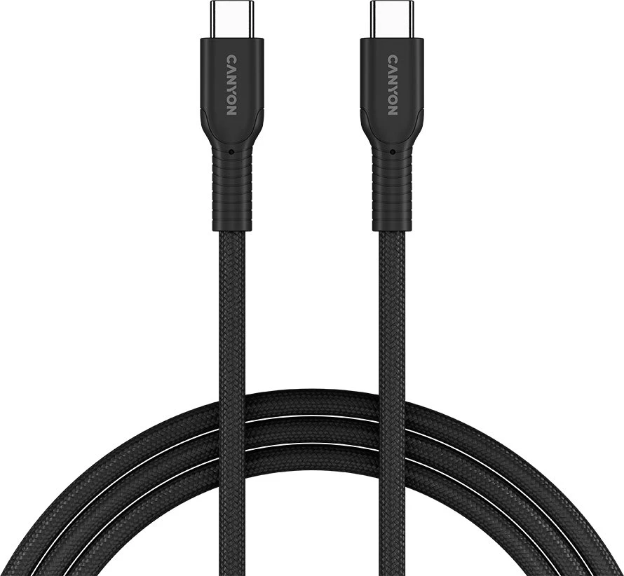 CANYON kabelis OnWire 60CL C-C 60W COLOR pintas 1m Juodas