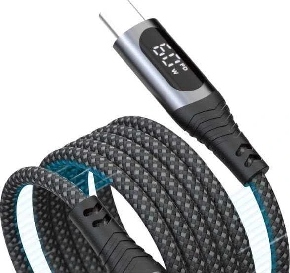 USB-C / USB-C Audi 2.0 Cable 20V 3A 60W - Juodas