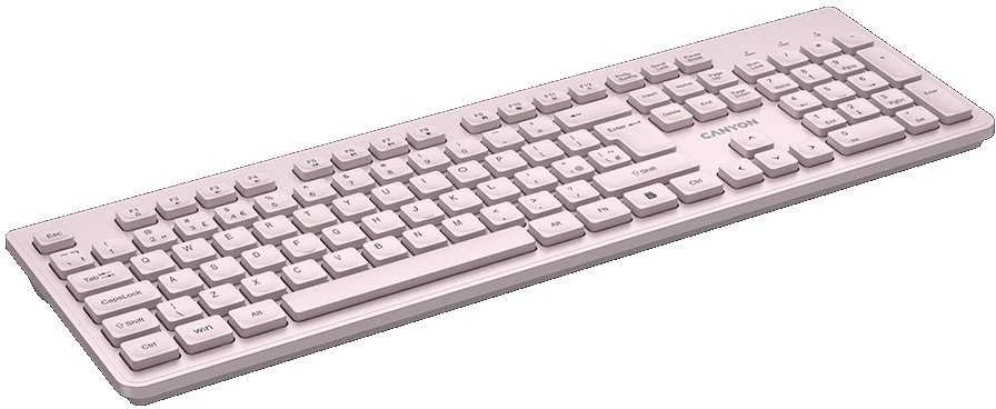 CANYON klaviatūra HKB-W01 JK/JAV AAA Wireless rusvai gelsvas
