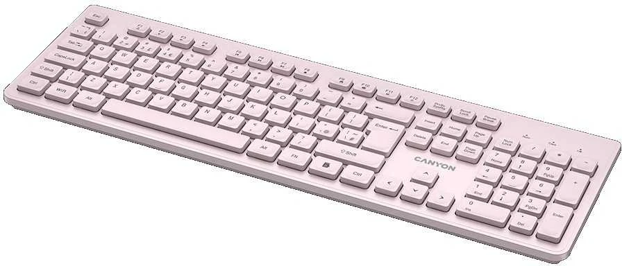 CANYON klaviatūra HKB-W01 JK/JAV AAA Wireless rusvai gelsvas