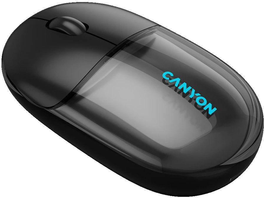 CANYON pelė OnClick 24 BT / belaidė permatoma / juoda